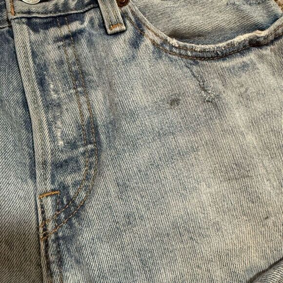 Levi’s 501 Shorts Denim Light Wash Retro Mid Rise 27” - Picture 3 of 9